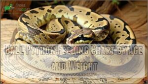 ball python feeding chart by age and weight