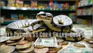 ball python vs corn snake: cost and availability