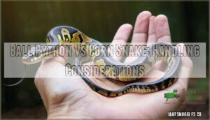 ball python vs corn snake: handling considerations