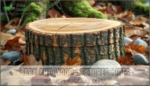 bark and wood-textured hides