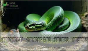 behavioral changes and reduced appetite