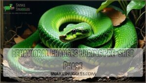 behavioral changes during pre-shed phase