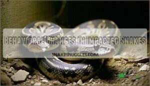behavioral changes in impacted snakes