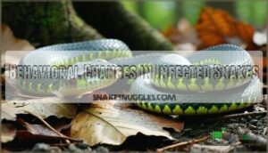 behavioral changes in infected snakes