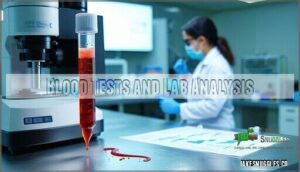 blood tests and lab analysis