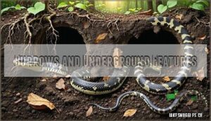 burrows and underground features