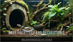 cage furniture and decorations