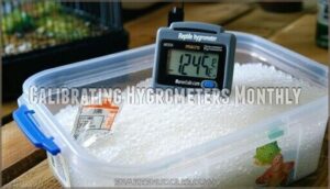 calibrating hygrometers monthly