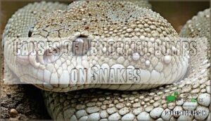 causes of abnormal bumps on snakes