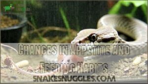 changes in appetite and feeding habits