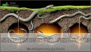 characteristics of ideal brumation sites