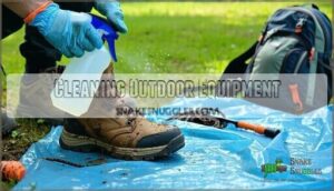 cleaning outdoor equipment