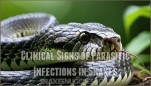 clinical signs of parasitic infections in snakes