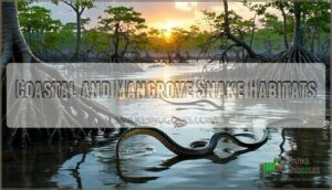 coastal and mangrove snake habitats