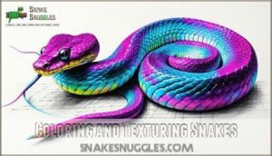 coloring and texturing snakes