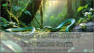 colubridae: diverse family of non-venomous snakes