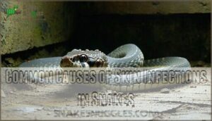 common causes of skin infections in snakes