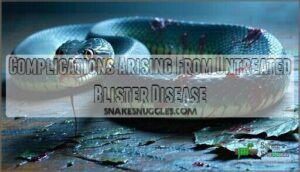 complications arising from untreated blister disease