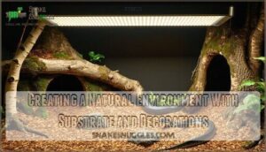 creating a natural environment with substrate and decorations