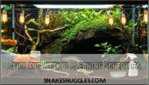 daily and weekly cleaning schedules