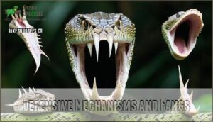 defensive mechanisms and fangs