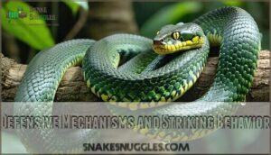 defensive mechanisms and striking behavior