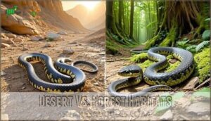 desert vs. forest habitats