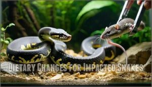 dietary changes for impacted snakes