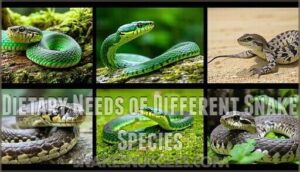 dietary needs of different snake species