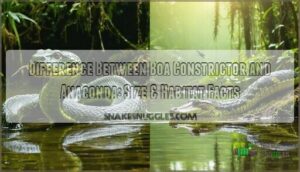 difference between boa constrictor and anaconda