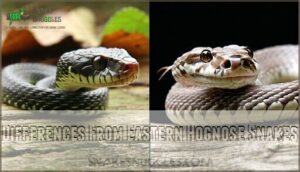 differences from eastern hognose snakes