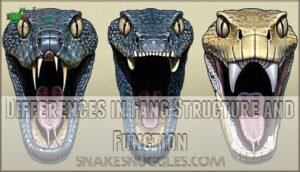 differences in fang structure and function