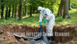 disposing infected snake remains