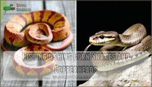 distinguishing corn snakes and copperheads