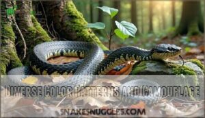 diverse color patterns and camouflage