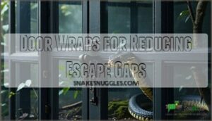 door wraps for reducing escape gaps