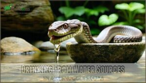drinking from water sources
