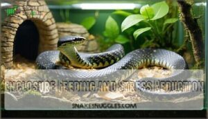 enclosure feeding and stress reduction