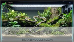 enclosure size and temperature