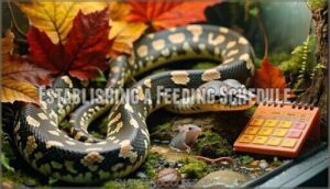 establishing a feeding schedule