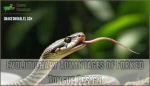 evolutionary advantages of forked tongue design