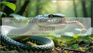 evolutionary advantages of forked tongues
