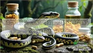 factors to consider when selecting snake vitamins factors to consider when selecting snake vitamins