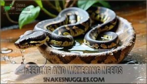 feeding and watering needs