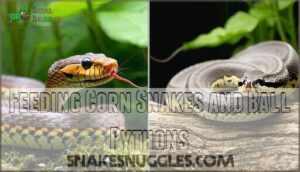 feeding corn snakes and ball pythons