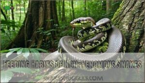 feeding habits of non-venomous snakes