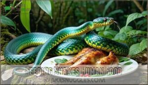 feeding snakes human food
