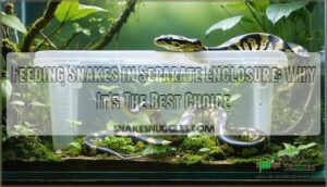 feeding snakes in separate enclosure