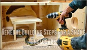 general building steps for a snake enclosure