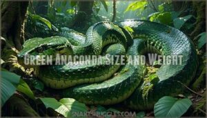 green anaconda size and weight
